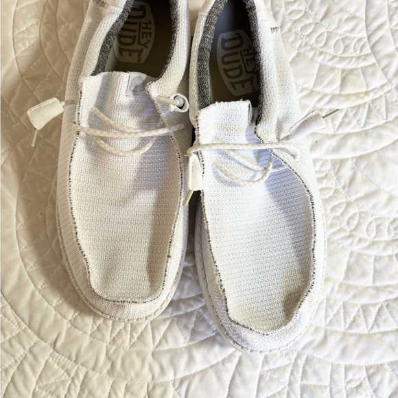 Hey Dude White Boat Shoes for Men size 12 - Picture 2 of 7